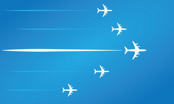 Vector Modern Minimalistic Airplanes Logo