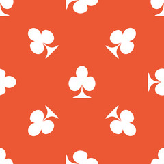 Orange clubs pattern