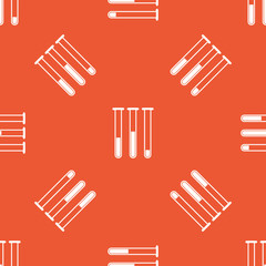 Orange test-tubes pattern
