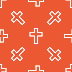 Fototapeta premium Orange christian cross pattern
