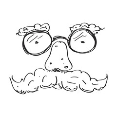 Simple doodle of a funny face