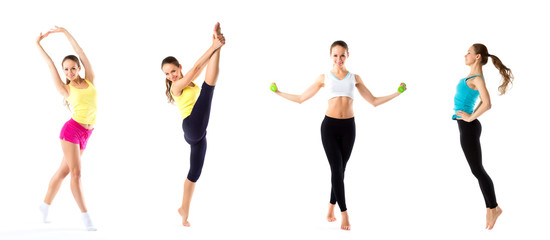 Girl doing exercises