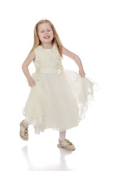 Naklejka premium Beautiful little blonde girl