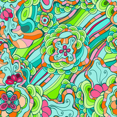 Seamless spring vector floral pattern