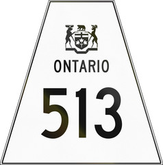 Canadian highway shield of Ontario highway number 513