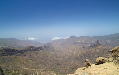 Inland Central Gran Canaria, view west from Roque Nublo