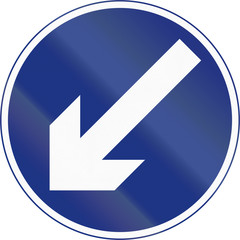 An Irish traffic sign - Keep left