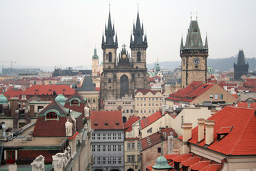 Obraz premium Roofs of the city of Prague