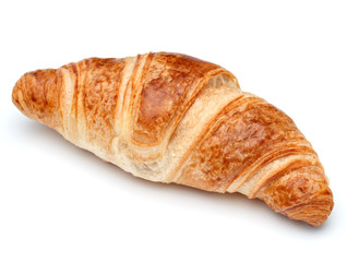 Croissant or  crescent roll isolated on white background cutout