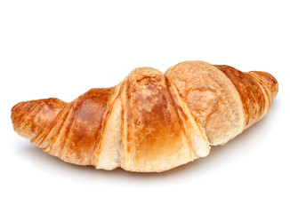 Croissant or  crescent roll isolated on white background cutout