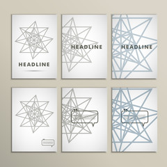 Vector geometric shapes on a white background