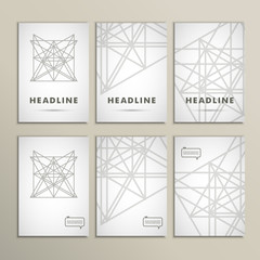 Vector geometric shapes on a white background