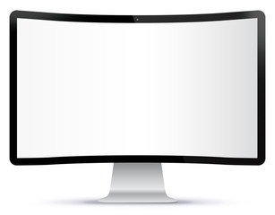 Curved Screen Vector Illustration.