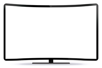 Curved Screen Vector Illustration.
