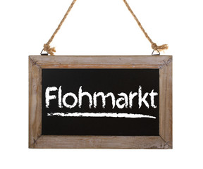 Flohmarkt Schild freigestellt