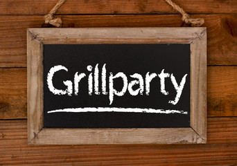 Grillparty Holzschild