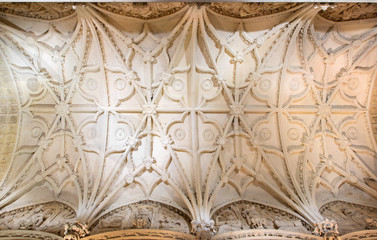 Cordoba - The gothic vault of side nave in the Cathedral.