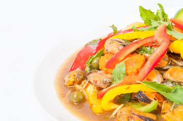 Stir-fried mussel