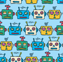 vintage robot background