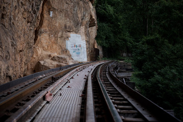 Railway to the jungle in Karnchanaburi Thailand