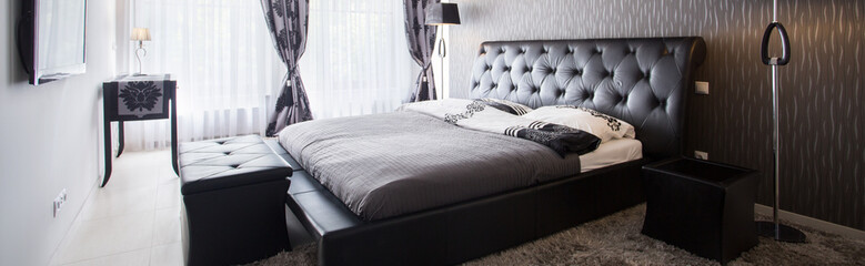 Exclusive bedroom in luxury hotel