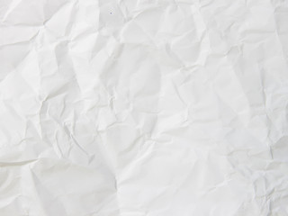 Crumpled paper texture pattern background in light white color t