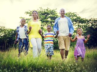 African Family Happiness Holiday Vacation Activity Concept