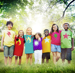 Children Friendship Togetherness Smiling Happiness