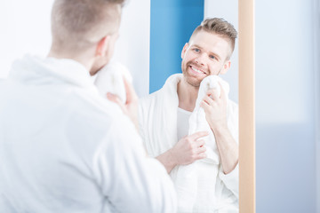 Man after shower