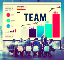 Team Teamwork Corporate Data Analysis Concept