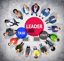 Leader Leadership Manager Task Staff Concept