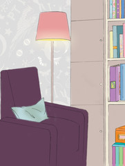 Living room illustration