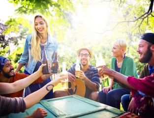 Friend Celebrate Party Picnic Joyful Lifestyle Drinking Concept