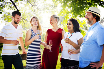 Diverse People Party Togetherness Friendship Concept