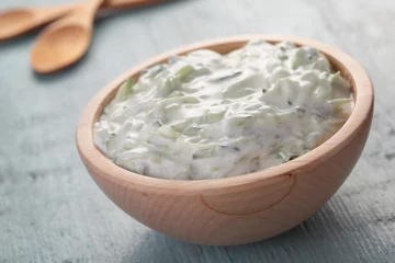  Tzatziki in a wooden bowl © StockphotoVideo