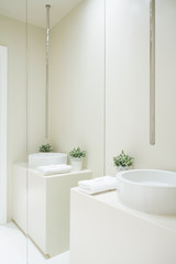 Obraz na płótnie Canvas White clean toilet interior
