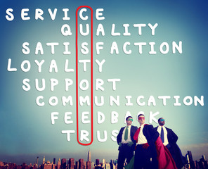 Customer Target Market Puzzle Crossword Concept