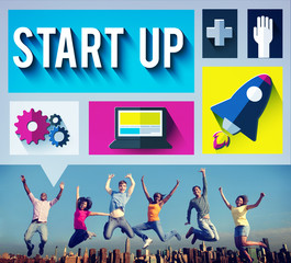 Start Up Launch Growth Success Planning Business Concept