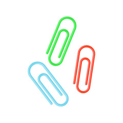 Obraz premium Colorful paper clips.