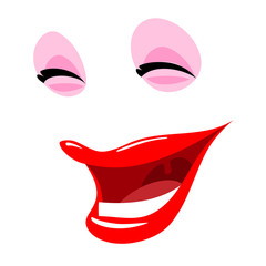 smiling face with eyes closed