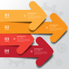 Design flat shadow arrow banners /graphic or website