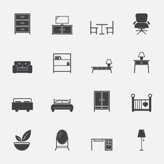 Furniture Icons set.
