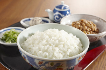 納豆とごはんのセット