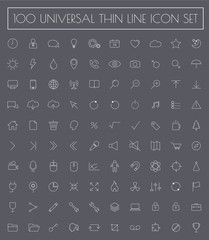 Minimalist line universal icon set.Use for internet, UI, device
