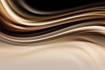 Gold Abstract Waves Art Composition Background