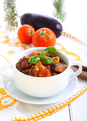 Vegetable stew with sauce