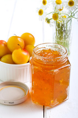 Yellow plum marmalade