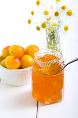 Yellow plum marmalade