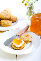 Carrot and rosemary scones