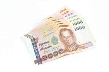 Thailand currency in the form of banknotes.